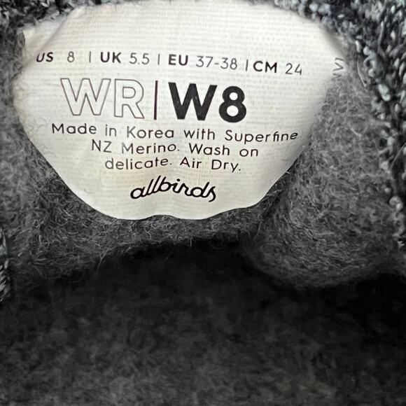 Allbirds Women's Wool Runners in Natural Grey sz 8 - Picture 9 of 9